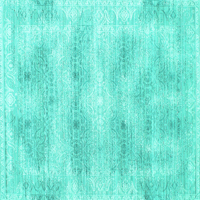 Square Persian Turquoise Traditional Rug, tr146turq