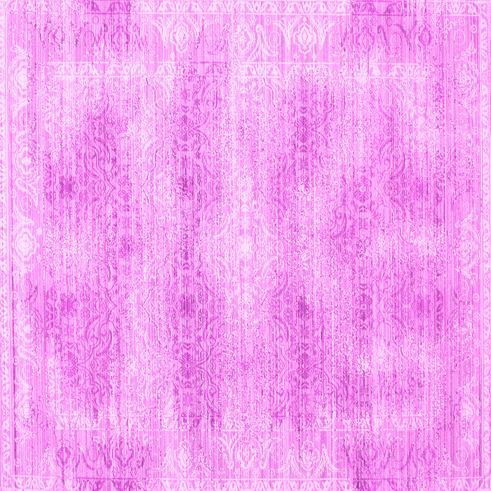 Square Machine Washable Persian Pink Traditional Rug, wshtr146pnk