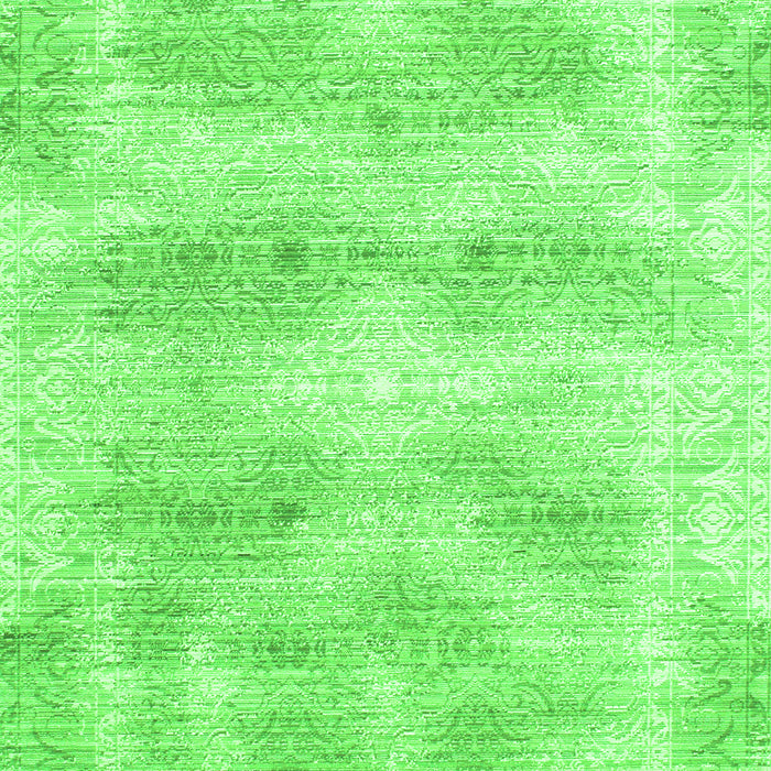 Serging Thickness of Machine Washable Persian Green Traditional Area Rugs, wshtr146grn