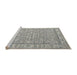 Sideview of Machine Washable Traditional Granite Gray Rug, wshtr147