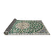 Sideview of Traditional Pale Silver Gray Medallion Rug, tr1470