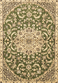 Medallion Brown Traditional Rug, tr1470brn