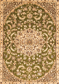 Medallion Orange Traditional Rug, tr1470org