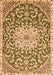 Medallion Orange Traditional Rug, tr1470org