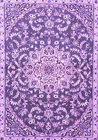 Medallion Purple Traditional Rug, tr1470pur