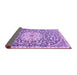 Sideview of Medallion Purple Traditional Rug, tr1470pur