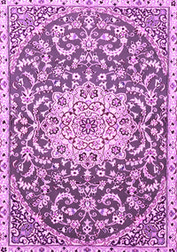 Medallion Pink Traditional Rug, tr1470pnk