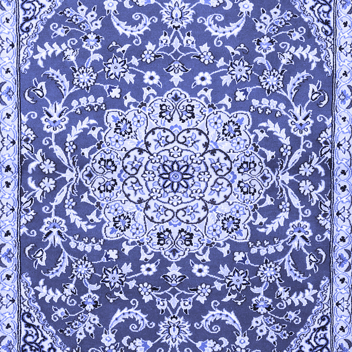 Medallion Blue Traditional Rug, tr1470blu