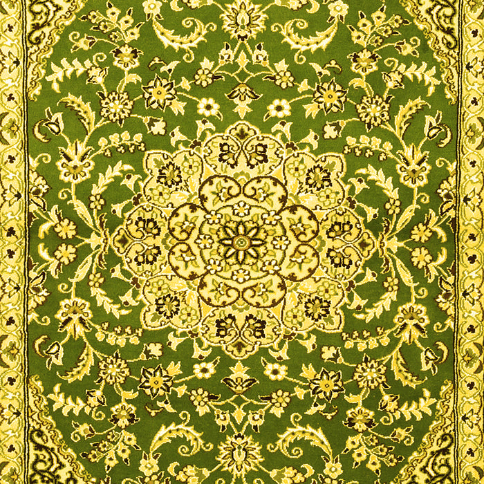 Medallion Yellow Traditional Rug, tr1470yw