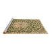 Sideview of Machine Washable Medallion Brown Traditional Rug, wshtr1470brn