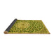 Sideview of Medallion Yellow Traditional Rug, tr1470yw