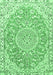 Medallion Emerald Green Traditional Rug, tr1471emgrn