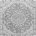 Serging Thickness of Medallion Gray Traditional Rug, tr1471gry