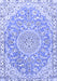 Medallion Blue Traditional Rug, tr1471blu