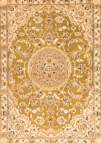 Medallion Orange Traditional Rug, tr1471org