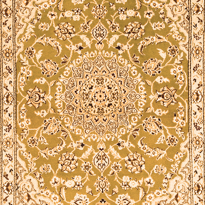 Medallion Orange Traditional Rug, tr1471org