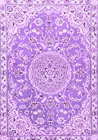 Medallion Purple Traditional Rug, tr1471pur