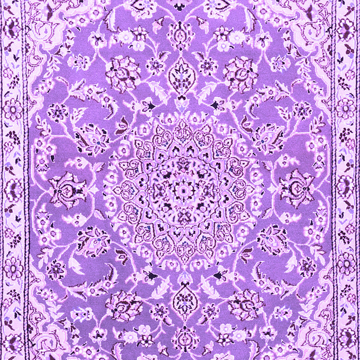 Medallion Purple Traditional Rug, tr1471pur