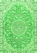 Serging Thickness of Machine Washable Medallion Green Traditional Area Rugs, wshtr1471grn