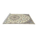 Sideview of Machine Washable Traditional Peach Beige Rug, wshtr1472