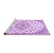 Sideview of Machine Washable Medallion Purple Traditional Area Rugs, wshtr1472pur