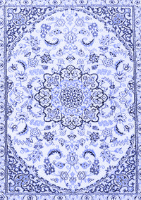 Medallion Blue Traditional Rug, tr1472blu