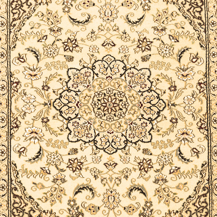 Machine Washable Medallion Brown Traditional Rug, wshtr1472brn