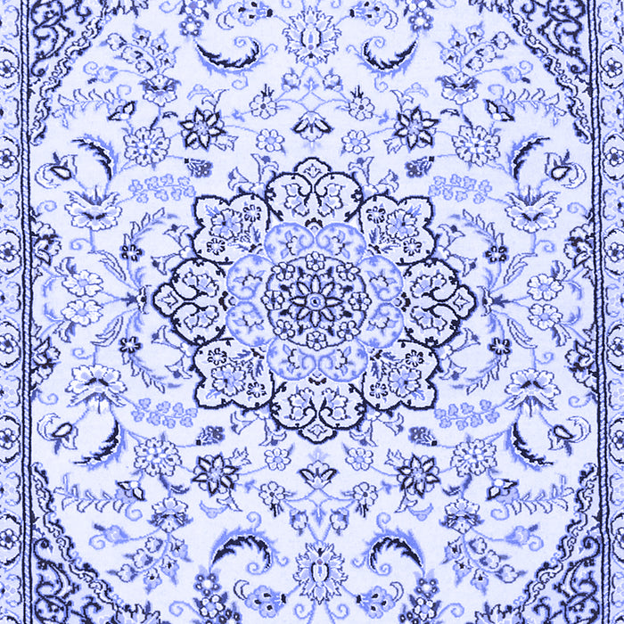 Medallion Blue Traditional Rug, tr1472blu