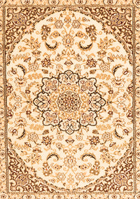 Medallion Orange Traditional Rug, tr1472org