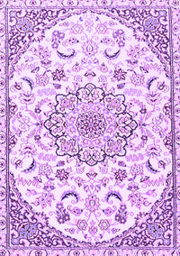 Medallion Purple Traditional Rug, tr1472pur