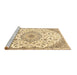 Sideview of Machine Washable Medallion Brown Traditional Rug, wshtr1472brn