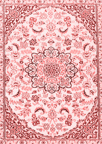 Medallion Red Traditional Rug, tr1472red