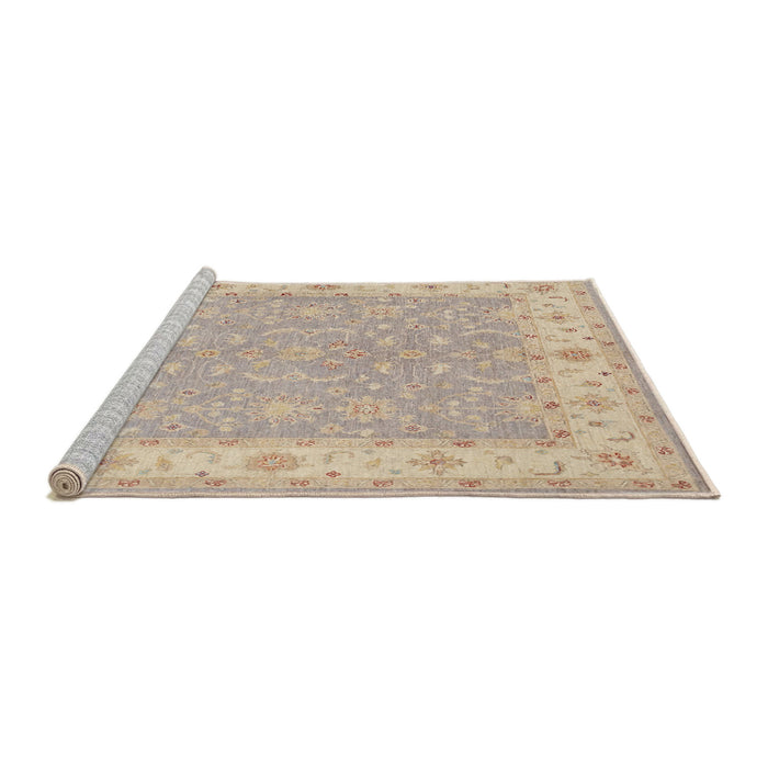 Sideview of Machine Washable Traditional Brown Rug, wshtr1473