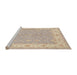 Sideview of Machine Washable Traditional Brown Rug, wshtr1473