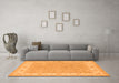 Machine Washable Persian Orange Traditional Area Rugs in a Living Room, wshtr1473org