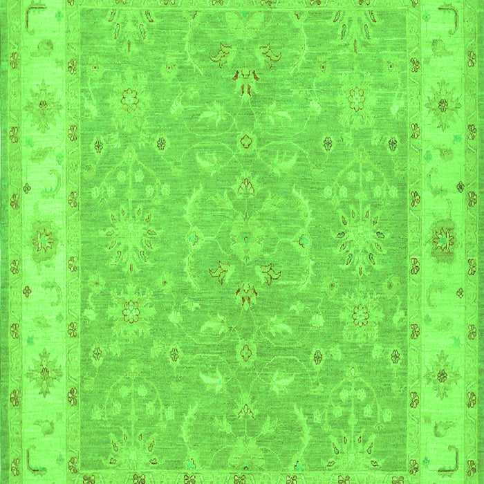 Serging Thickness of Machine Washable Persian Green Traditional Area Rugs, wshtr1473grn