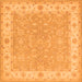 Serging Thickness of Persian Orange Traditional Rug, tr1473org
