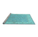 Sideview of Machine Washable Persian Light Blue Traditional Rug, wshtr1473lblu