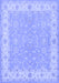 Machine Washable Persian Blue Traditional Rug, wshtr1473blu