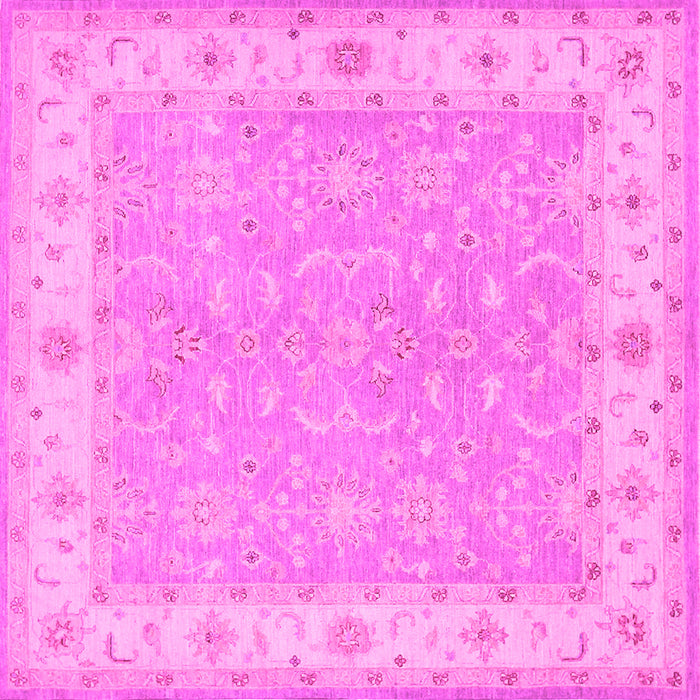 Square Machine Washable Persian Pink Traditional Rug, wshtr1473pnk