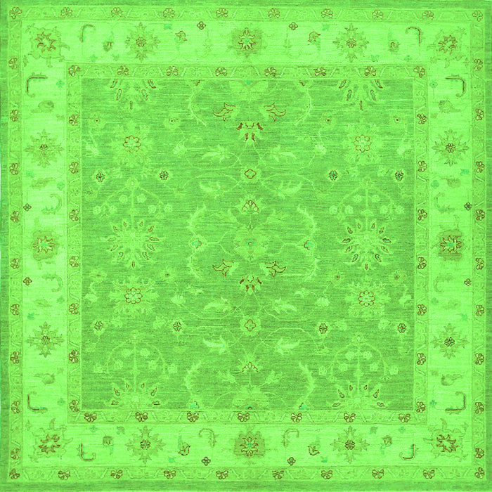 Serging Thickness of Persian Green Traditional Rug, tr1473grn