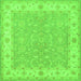 Serging Thickness of Persian Green Traditional Rug, tr1473grn