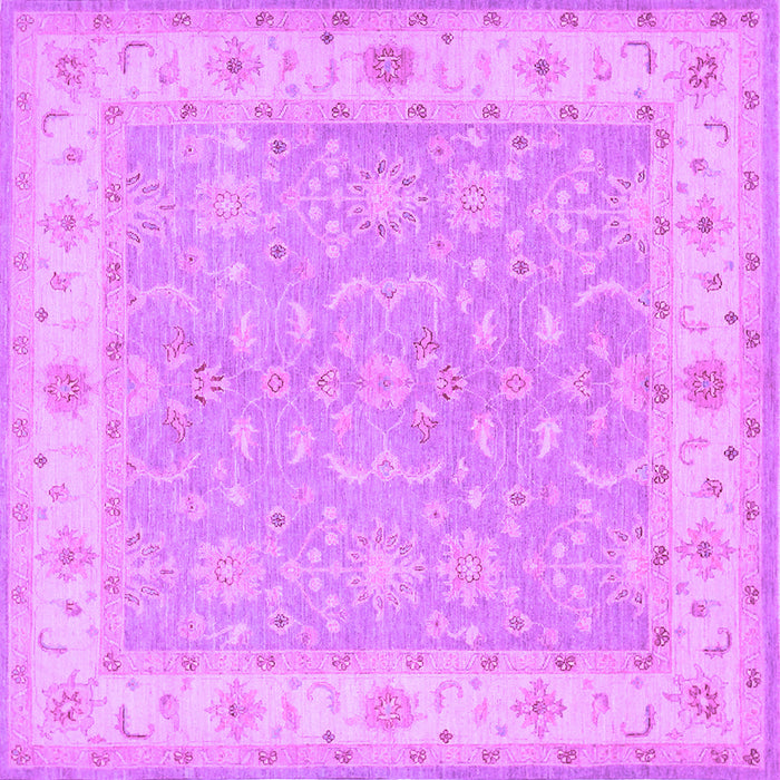 Square Machine Washable Persian Purple Traditional Area Rugs, wshtr1473pur