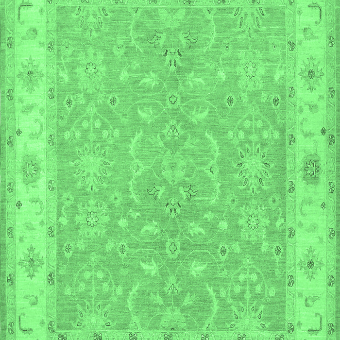 Machine Washable Persian Emerald Green Traditional Area Rugs, wshtr1473emgrn