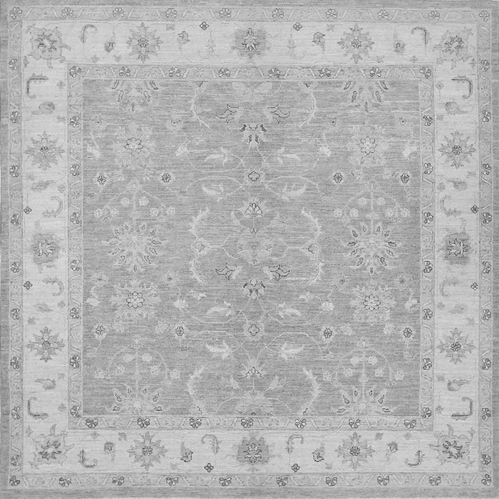 Round Machine Washable Persian Gray Traditional Rug, wshtr1473gry