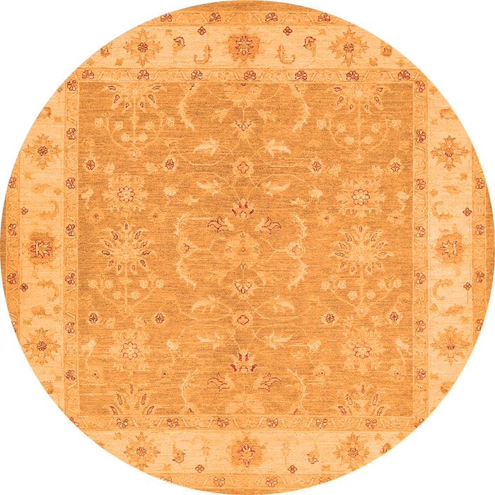 Square Persian Orange Traditional Rug, tr1473org