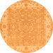 Square Persian Orange Traditional Rug, tr1473org