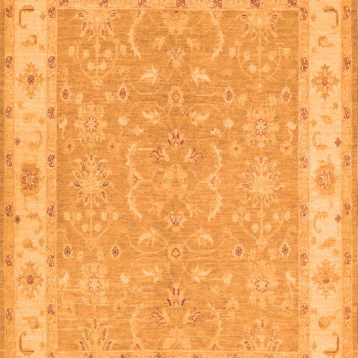 Serging Thickness of Machine Washable Persian Orange Traditional Area Rugs, wshtr1473org