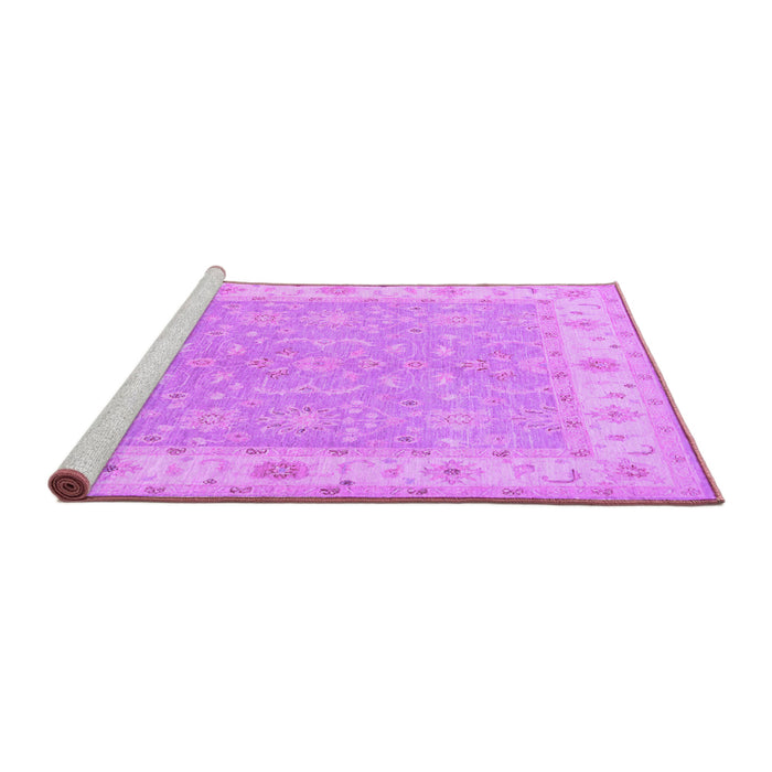 Sideview of Machine Washable Persian Purple Traditional Area Rugs, wshtr1473pur