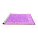 Sideview of Machine Washable Persian Purple Traditional Area Rugs, wshtr1473pur